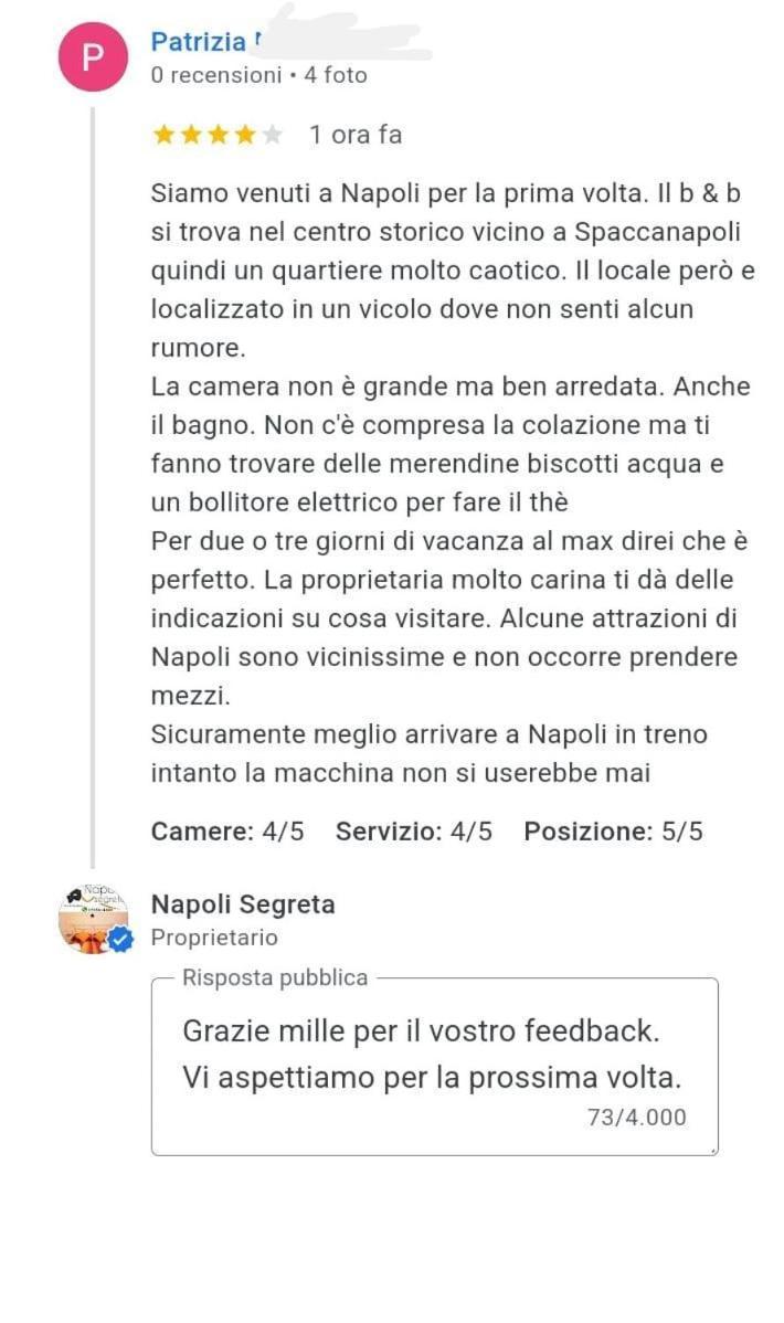 לינה וארוחת בוקר Napoli Segreta מראה חיצוני תמונה
